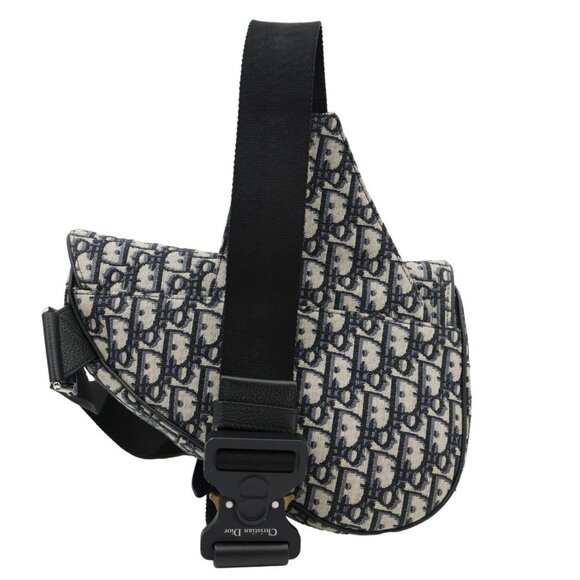 Christian Dior Saddle Oblique Jacquard Crossbody Bag Grey - Picture 3 of 12